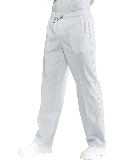 Παντελόνι Νοσηλευτών/Μαγείρων - Σεφ Unisex Λευκό Βαμβακερό 100% ISACCO - 044000