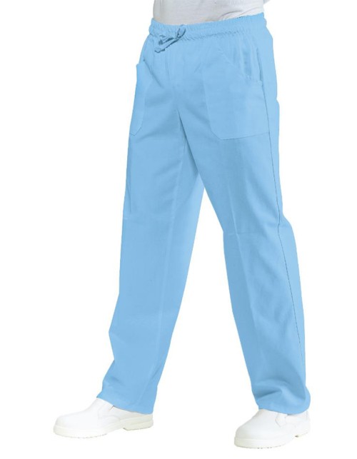 Παντελόνι Νοσηλευτών/Μαγείρων - Σεφ Unisex Γαλάζιο Βαμβακερό 100% ISACCO - 044042