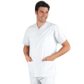 ISACCO Νοσηλευτική Μπλούζα Κοντομάνικη Unisex Λευκή - 045000