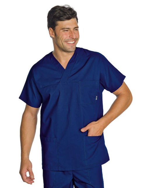 ISACCO Νοσηλευτική Μπλούζα Κοντομάνικη Unisex Navy- 045002