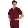 ISACCO Νοσηλευτική Μπλούζα Κοντομάνικη Unisex Μπορντώ - 045003