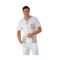 ISACCO Νοσηλευτική Μπλούζα Κοντομάνικη Unisex Λευκή Smile - 045032