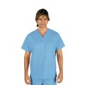 ISACCO Νοσηλευτική Μπλούζα Κοντομάνικη Unisex Γαλάζια - 045042