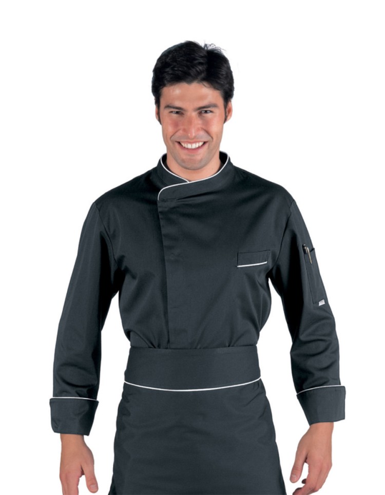 Μπλούζα/Σακάκι Unisex Μαγειρικό Chef Μαύρο Μακρυμάνικο - BILBAO