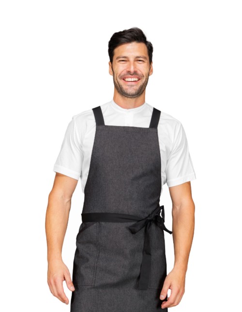 Στηθούρι Μαύρη Τζιν Ποδιά Barista Isacco - 088541