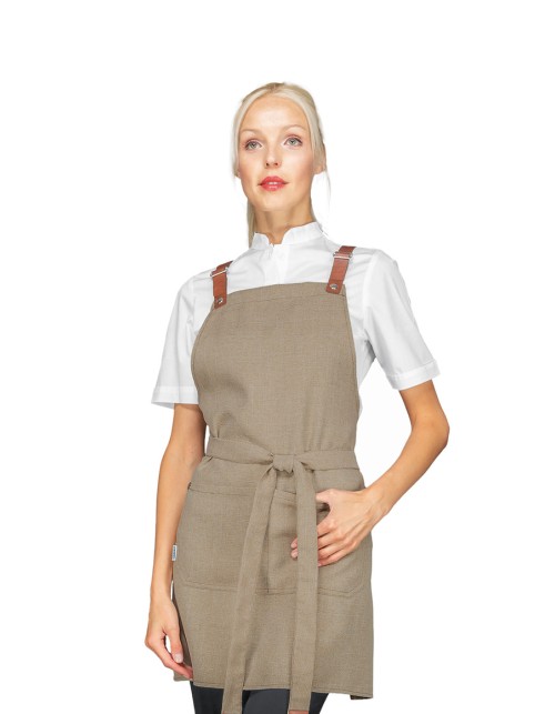 Στηθούρι Μπεζ Ποδιά Barista Isacco - 088616S Κοντή