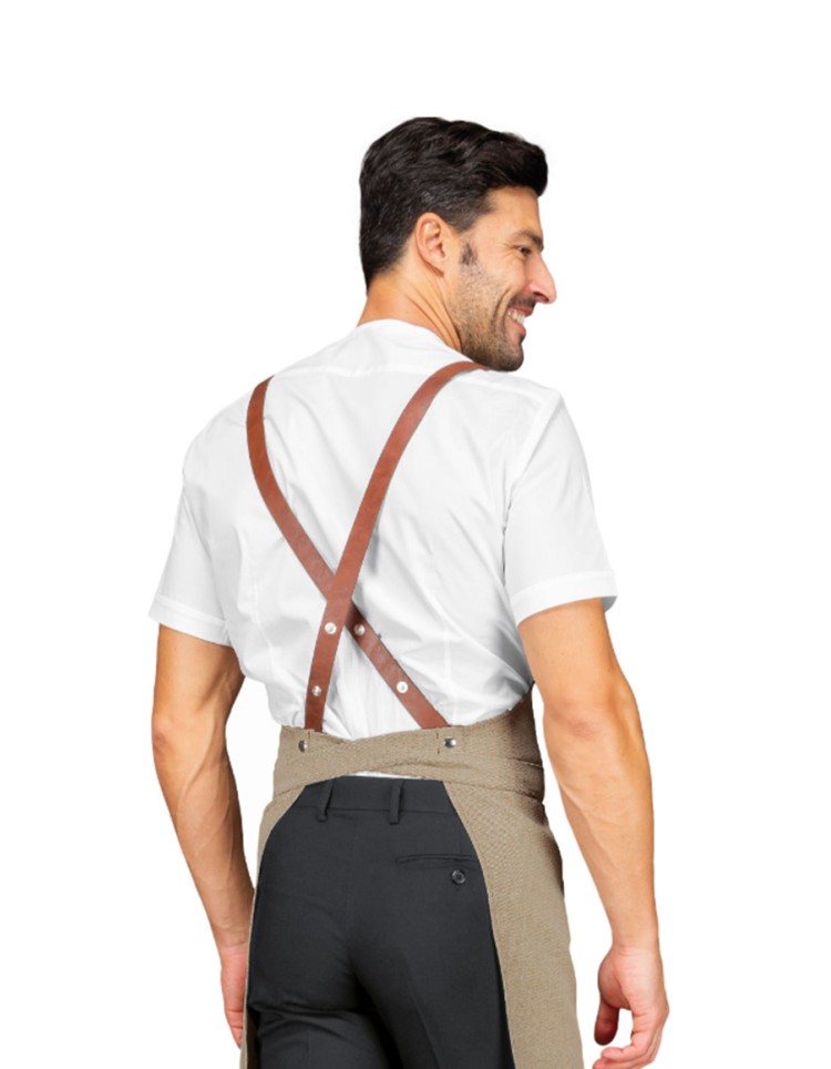 Στηθούρι Μπεζ Ποδιά Barista Isacco - 088616S Κοντή