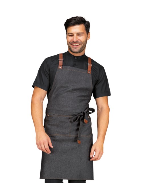 Στηθούρι Μαύρη Τζιν Ποδιά Barista Isacco - 088641