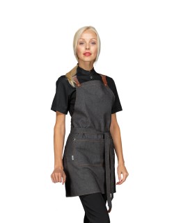 Στηθούρι  Μαύρη Τζιν Ποδιά Barista Isacco- 088641S Κοντή