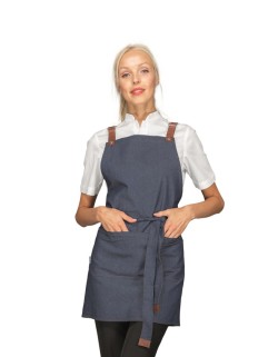 Στηθούρι Μπλε Τζιν Ποδιά Barista Isacco - 088677S Κοντή