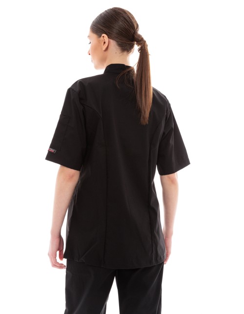 Σακάκι Σεφ/Μαγείρων Ideal Press Μαύρο Unisex με Κοντά Μανίκια - Sauté