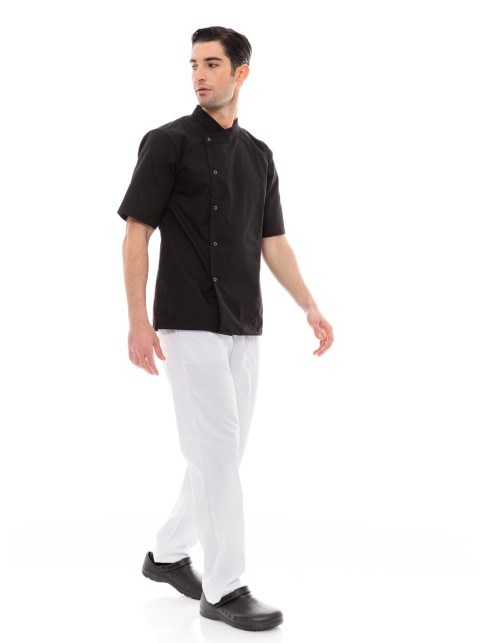 Σακάκι Σεφ/Μαγείρων Ideal Press Μαύρο Unisex με Κοντά Μανίκια - Sauté