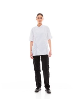 Σακάκι Σεφ/Μαγείρων Ideal Press Λευκή Unisex με Κοντά Μανίκια - Sauté