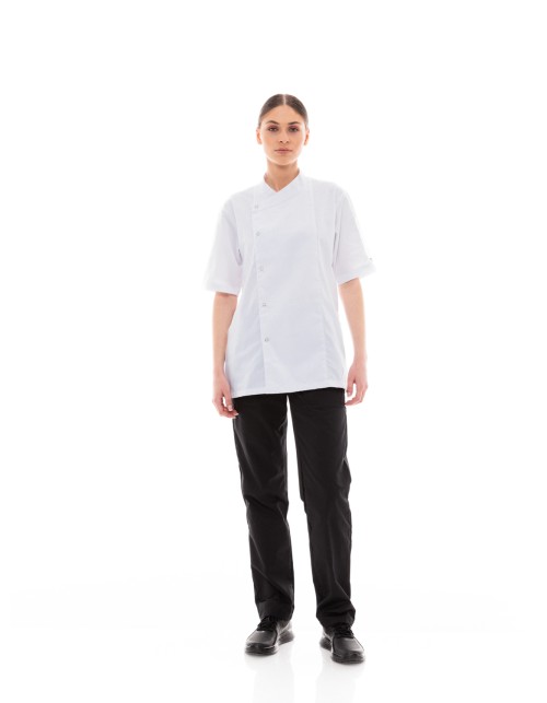 Σακάκι Σεφ/Μαγείρων Ideal Press Λευκή Unisex με Κοντά Μανίκια - Sauté