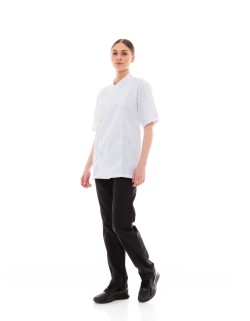Σακάκι Σεφ/Μαγείρων Ideal Press Λευκή Unisex με Κοντά Μανίκια - Sauté