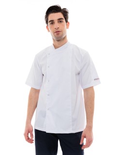 Σακάκι Σεφ/Μαγείρων Ideal Press Λευκή Unisex με Κοντά Μανίκια - Sauté