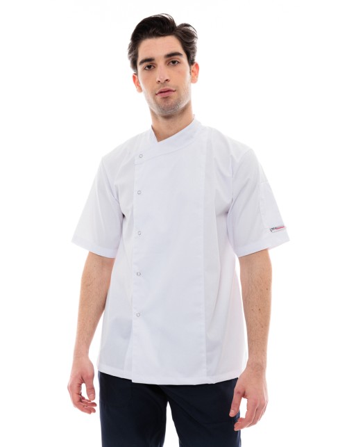 Σακάκι Σεφ/Μαγείρων Ideal Press Λευκή Unisex με Κοντά Μανίκια - Sauté