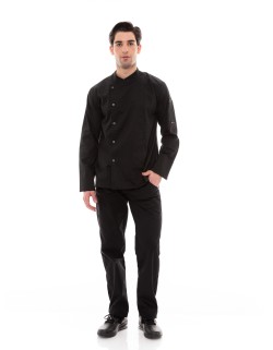 Σακάκι Μαγειρικό Ideal Press Unisex Μαύρο Μακρυμάνικο - Brunoise (New Stretch)