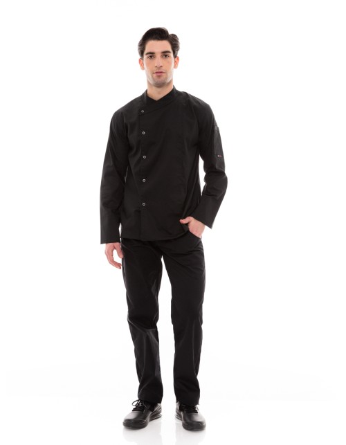 Σακάκι Μαγειρικό Ideal Press Unisex Μαύρο Μακρυμάνικο - Brunoise (New Stretch)