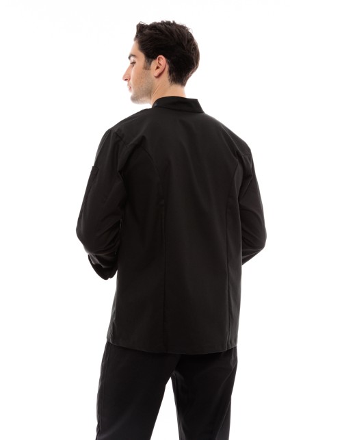 Σακάκι Μαγειρικό Ideal Press Unisex Μαύρο Μακρυμάνικο - Brunoise (New Stretch)
