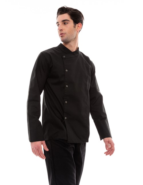 Σακάκι Μαγειρικό Ideal Press Unisex Μαύρο Μακρυμάνικο - Brunoise (New Stretch)