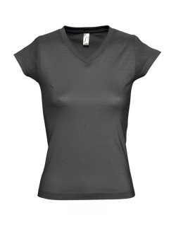 ΓΥΝΑΙΚΕΙΟ T-SHIRT ΜΕ ΛΑΙΜΟΚΟΨΗ «V» - MOON