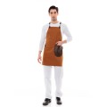 Κάμελ Ποδιά Unisex Barista Στηθούρι - Από Καμβά Ύφασμα & Καφέ Στρογγυλή Vegan Leather Τσέπη