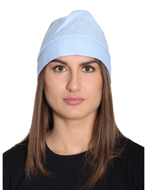 Σκουφάκι Κουζίνας - Χειρουργείου Γαλάζιο Πουά - 301