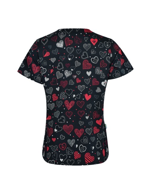 Μπλούζα Scrub Dark hearts - Bambina Μπλούζα Scrub Dark hearts - Bambina