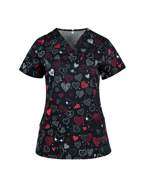 Μπλούζα Scrub Dark hearts - Bambina Μπλούζα Scrub Dark hearts - Bambina