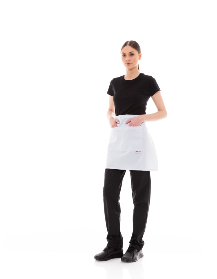 Ideal Press Κλασική Ποδιά Μέση/Γόνατο Λευκό - 504 White