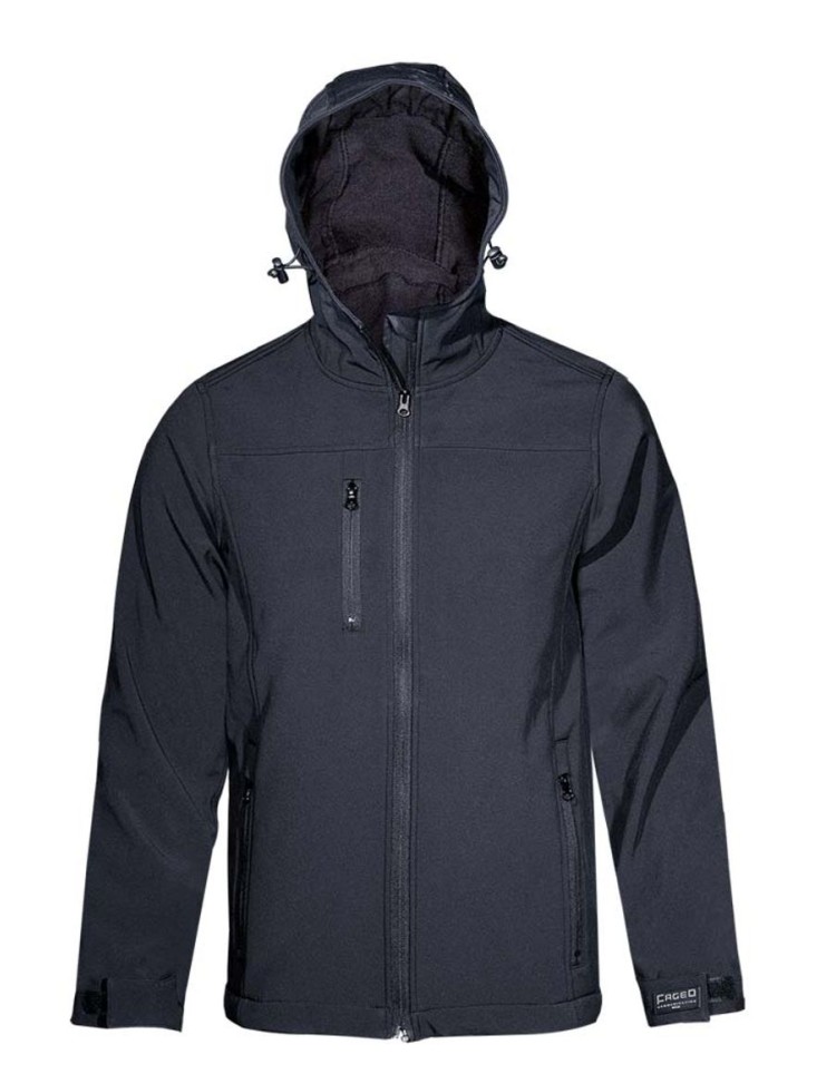 ΜΑΥΡΗ ΖΑΚΕΤΑ SOFTSHELL ΜΕ ΚΟΥΚΟΥΛΑ FAGEO - FAG523