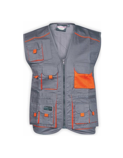 Γιλέκο Εργασία Fageo 526 - Γκρι/Πορτοκαλί