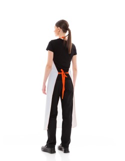 Λευκή Αδιάβροχη Ποδιά Λάντζας Τροφίμων - 550white/orange