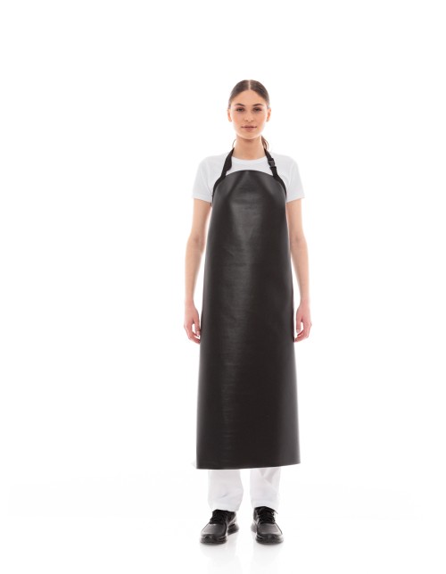 Μαύρη Ποδιά Λάντζας Δερματίνης PVC - 560black
