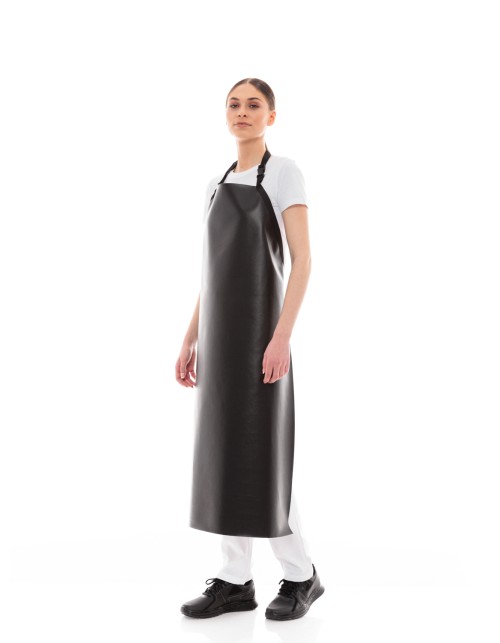 Μαύρη Ποδιά Λάντζας Δερματίνης PVC - 560black