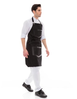 Ποδιά Σερβιτόρου/Barista με Μαύρο Τζιν & Μαύρη Τσέπη από Τεχνόδερμα - 590 Black Fakelos