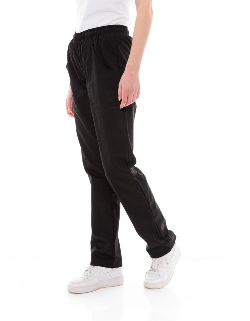 Παντελόνι Μαγείρων/Σεφ Unisex Μαύρο Με Τρεις Τσέπες - 612slim