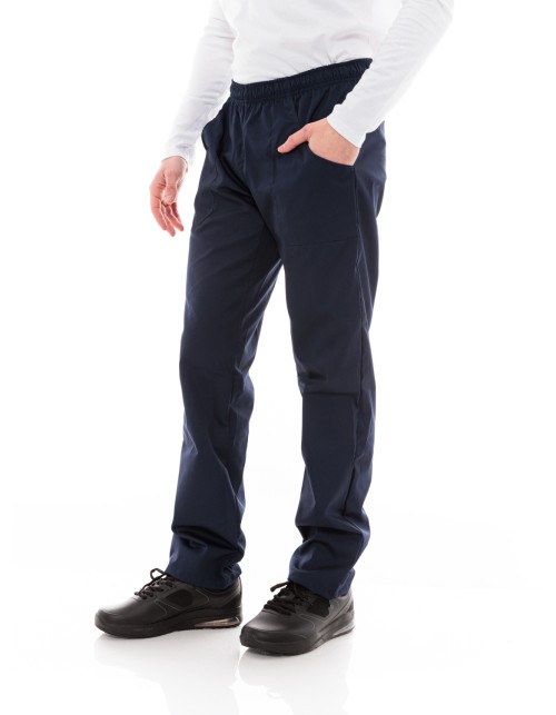 Παντελόνι Μαγείρων/Σεφ Unisex Navy Με Τρεις Τσέπες - 612slim