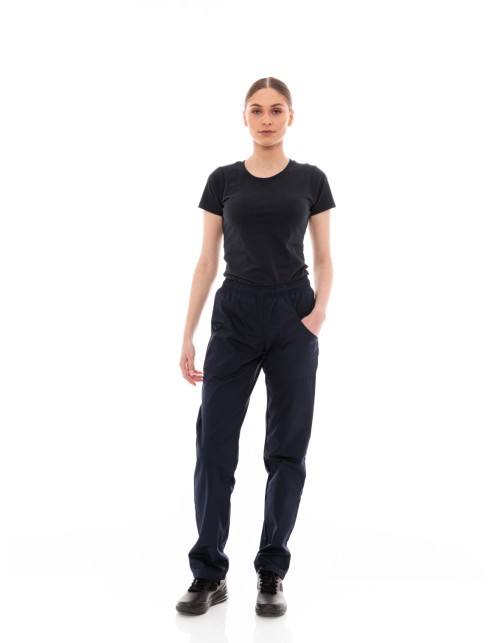 Παντελόνι Μαγείρων/Σεφ Unisex Navy Με Τρεις Τσέπες - 612slim