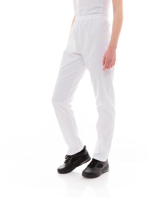 Παντελόνι Μαγείρων/Σεφ Unisex Λευκό Με Τρεις Τσέπες - 612slim