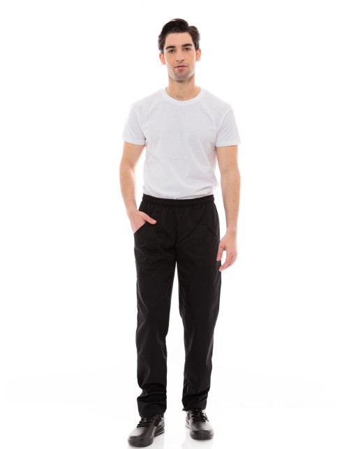 Παντελόνι Μαγείρων/Σεφ Unisex Μαύρο με Ελαστικότητα - 613elastan