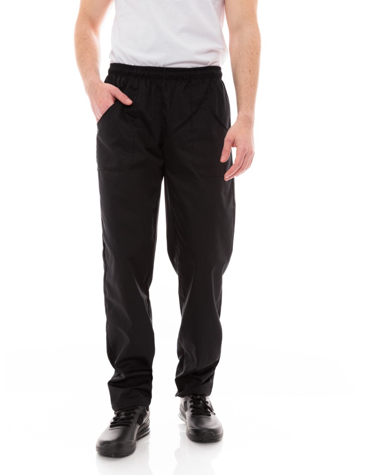 Παντελόνι Μαγείρων/Σεφ Unisex Μαύρο με Ελαστικότητα - 613elastan