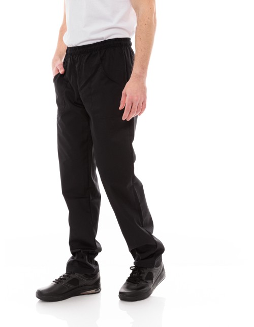 Παντελόνι Μαγείρων/Σεφ Unisex Μαύρο με Ελαστικότητα - 613elastan