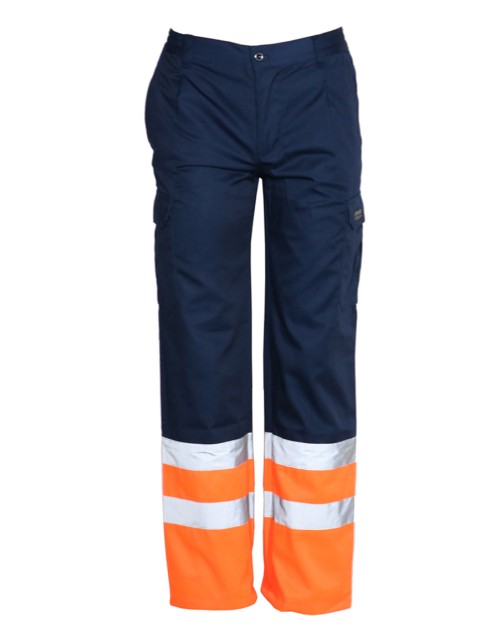 Παντελόνι Εργασίας Υψηλής Ευκρίνειας Fageo - 621 Μπλε/Πορτοκαλί