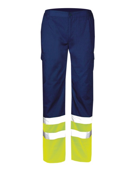 Παντελόνι Εργασίας Υψηλής Ευκρίνειας Fageo - 621 Μπλε/Κίτρινο