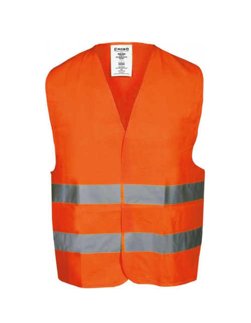 Ανακλαστικό Γιλέκο Εργασίας Fageo - C013 Πορτοκαλί