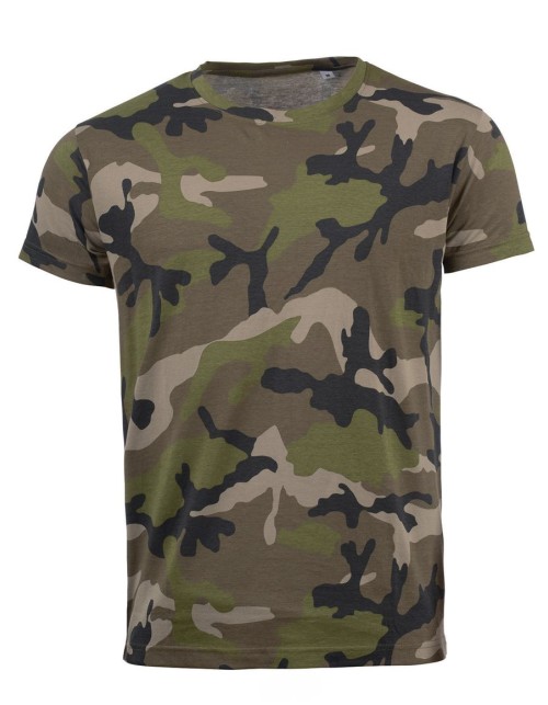 ΑΝΔΡΙΚΟ T-SHIRT ΜΕ ΣΤΡΟΓΓΥΛΗ ΛΑΙΜΟΚΟΨΗ - CAMO MEN