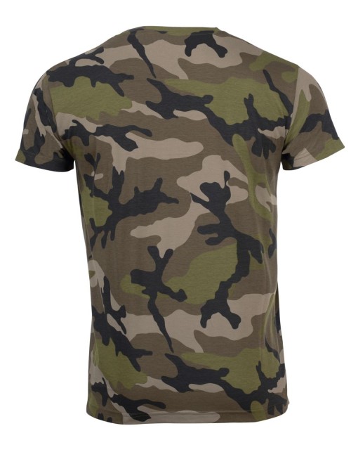 ΑΝΔΡΙΚΟ T-SHIRT ΜΕ ΣΤΡΟΓΓΥΛΗ ΛΑΙΜΟΚΟΨΗ - CAMO MEN