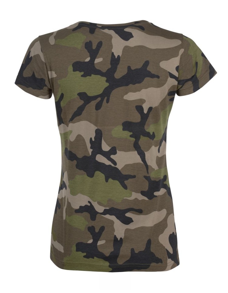 ΓΥΝΑΙΚΕΙΟ T-SHIRT ΜΕ ΣΤΡΟΓΓΥΛΗ ΛΑΙΜΟΚΟΨΗ - CAMO WOMEN ΓΥΝΑΙΚΕΙΟ T-SHIRT ΜΕ ΣΤΡΟΓΓΥΛΗ ΛΑΙΜΟΚΟΨΗ - CAMO WOMEN